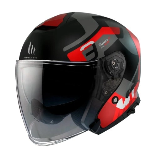 Шолом MT Thunder 3 Jet Silton B5 Black/Grey/Red