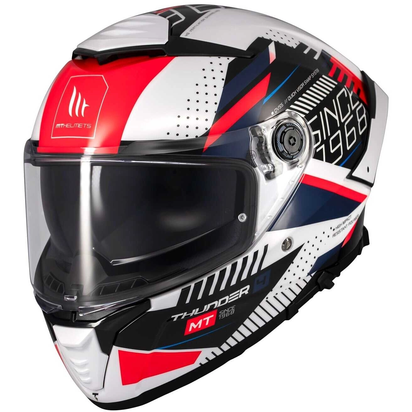 Шолом MT Thunder 4 SV Luminence A17 White/Blue/Red