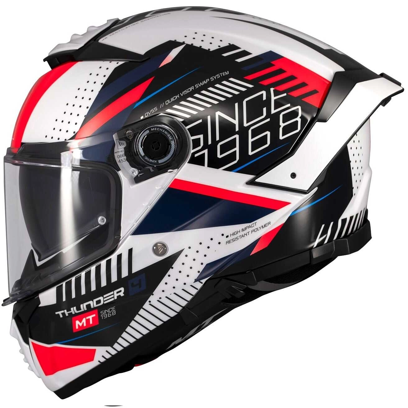 Шолом MT Thunder 4 SV Luminence A17 White/Blue/Red