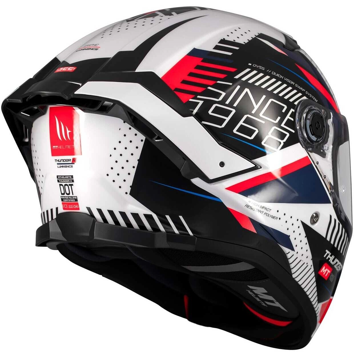 Шолом MT Thunder 4 SV Luminence A17 White/Blue/Red
