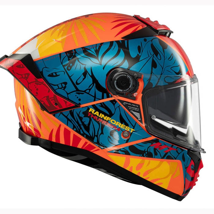 Шолом MT Thunder 4 SV Rainforest C4 Orange/Blue