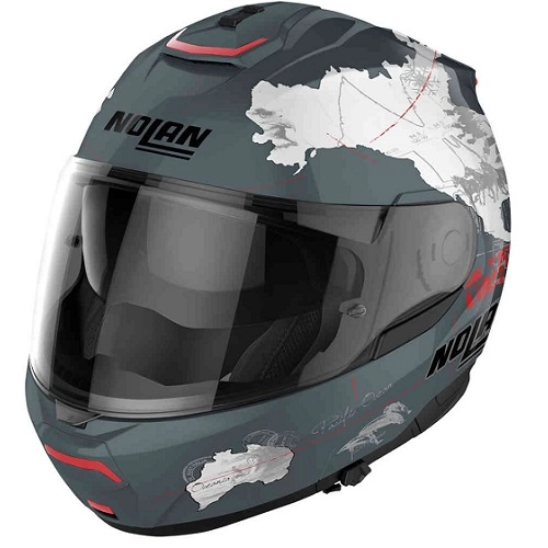 Шолом Nolan N100-6 Legend Checa N-Com Black/Grey