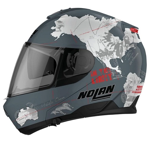 Шолом Nolan N100-6 Legend Checa N-Com Black/Grey