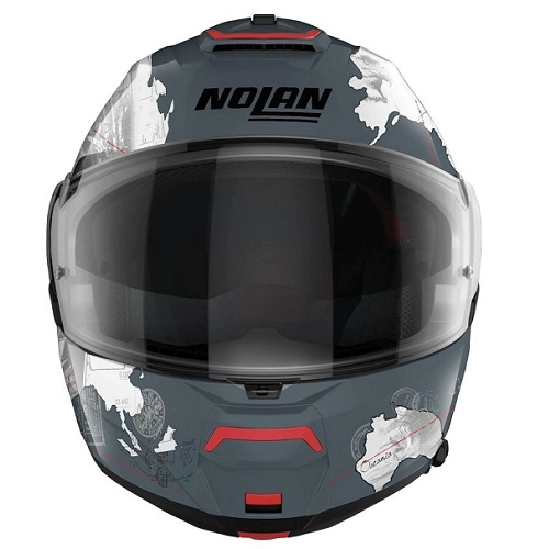 Шолом Nolan N100-6 Legend Checa N-Com Black/Grey