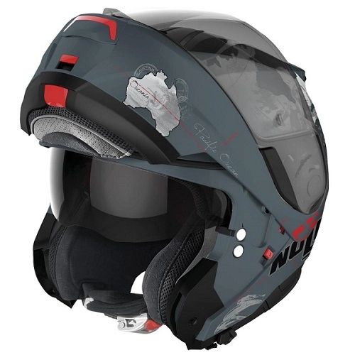 Шолом Nolan N100-6 Legend Checa N-Com Black/Grey
