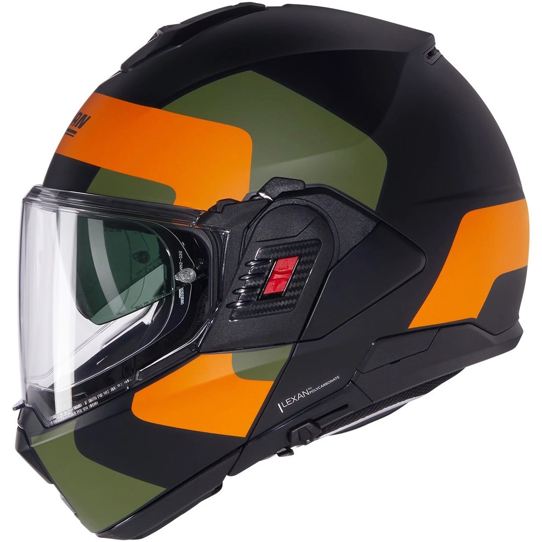 Шолом Nolan N120-1 Omocromo Black/Orange/Green