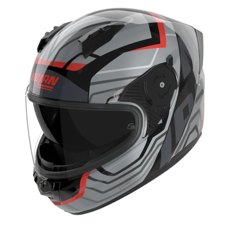 Шолом Nolan N60-6 Eclettico Black/Grey/Red 