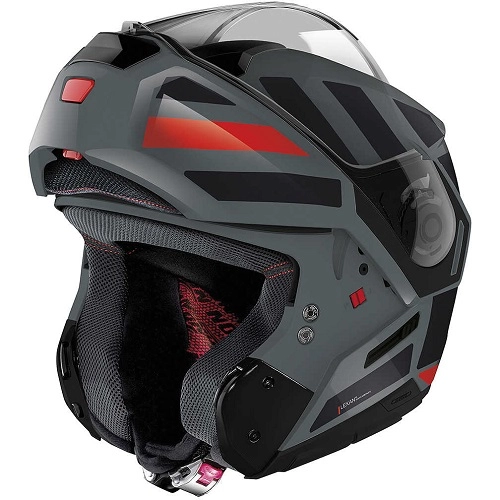 Шолом Nolan N90-3 Laneway N-Com Black/Grey/Red