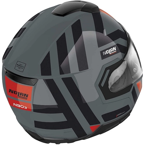 Шолом Nolan N90-3 Laneway N-Com Black/Grey/Red