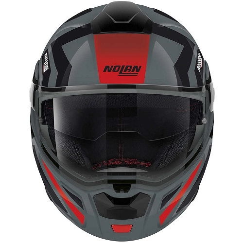 Шолом Nolan N90-3 Laneway N-Com Black/Grey/Red