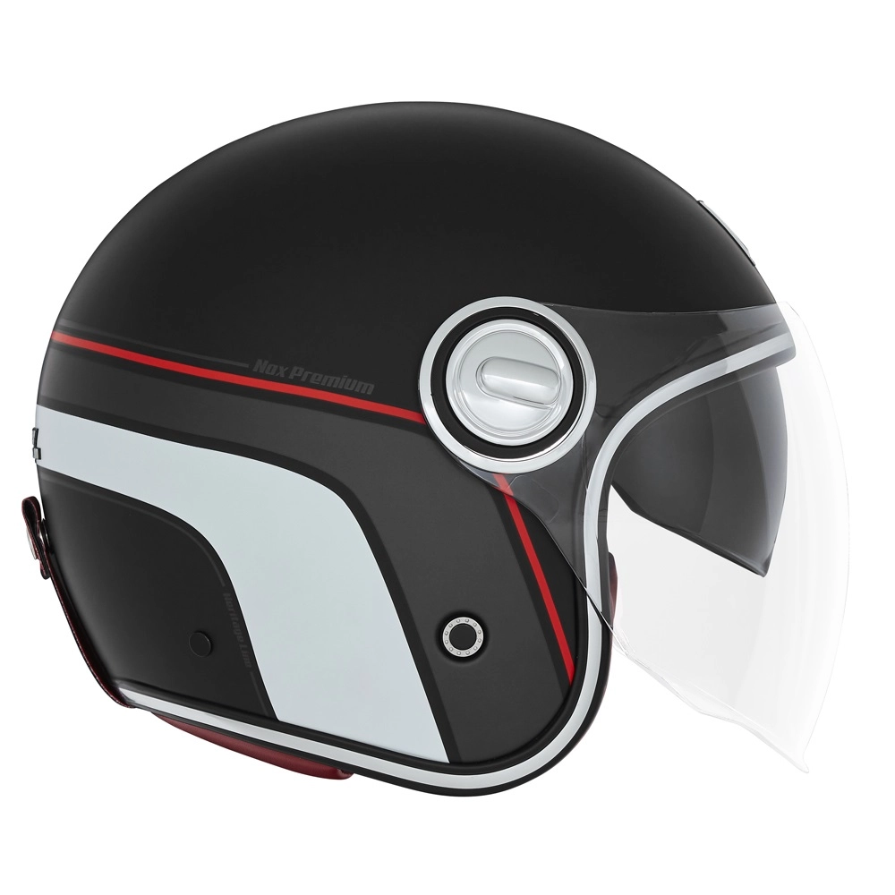 Шолом NOX Heritage Line White/Black/Red