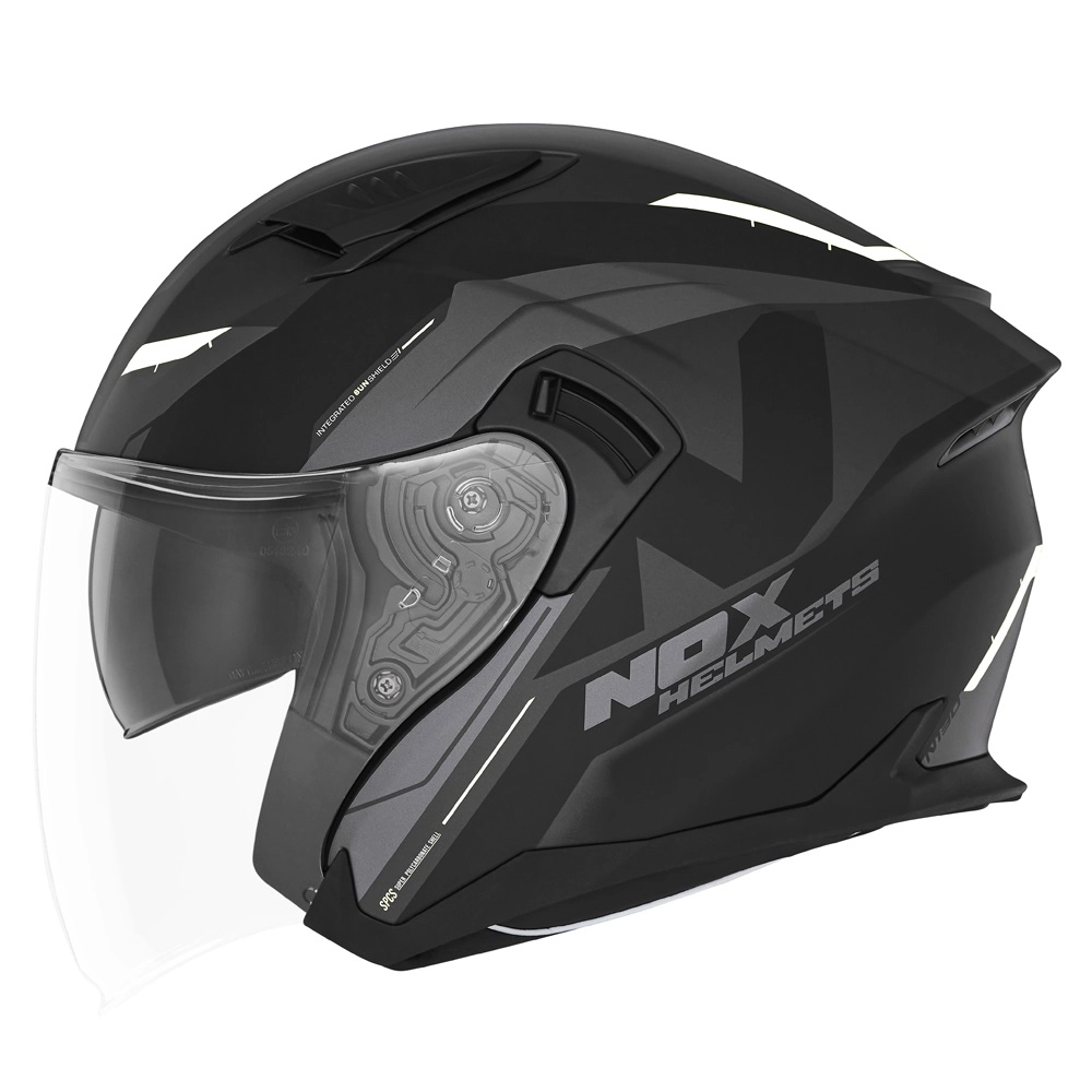 Шолом NOX N130 Klint Black/Grey/White