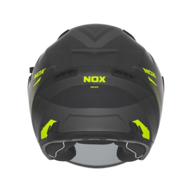 Шолом NOX N130 Myst Black/Yellow Fluo