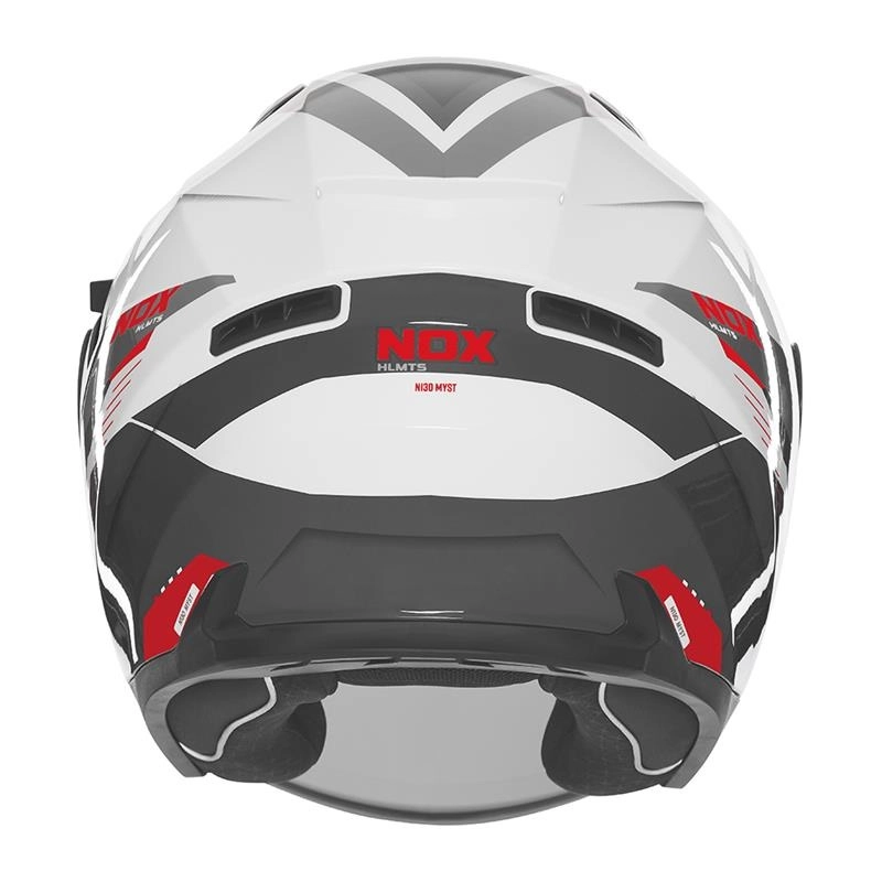 Шолом NOX N130 Myst White/Black/Red