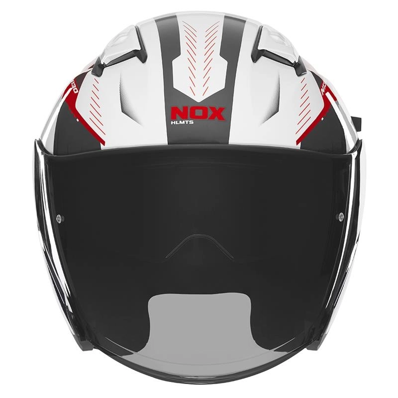 Шолом NOX N130 Myst White/Black/Red