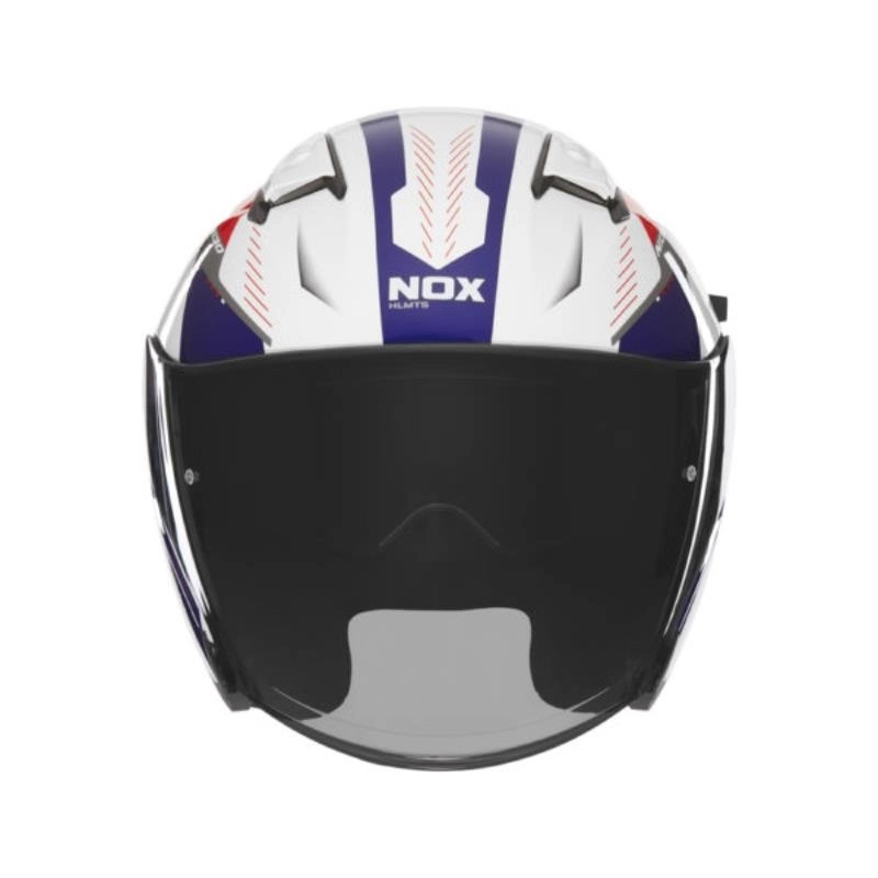 Шолом NOX N130 Myst White/Blue/Red