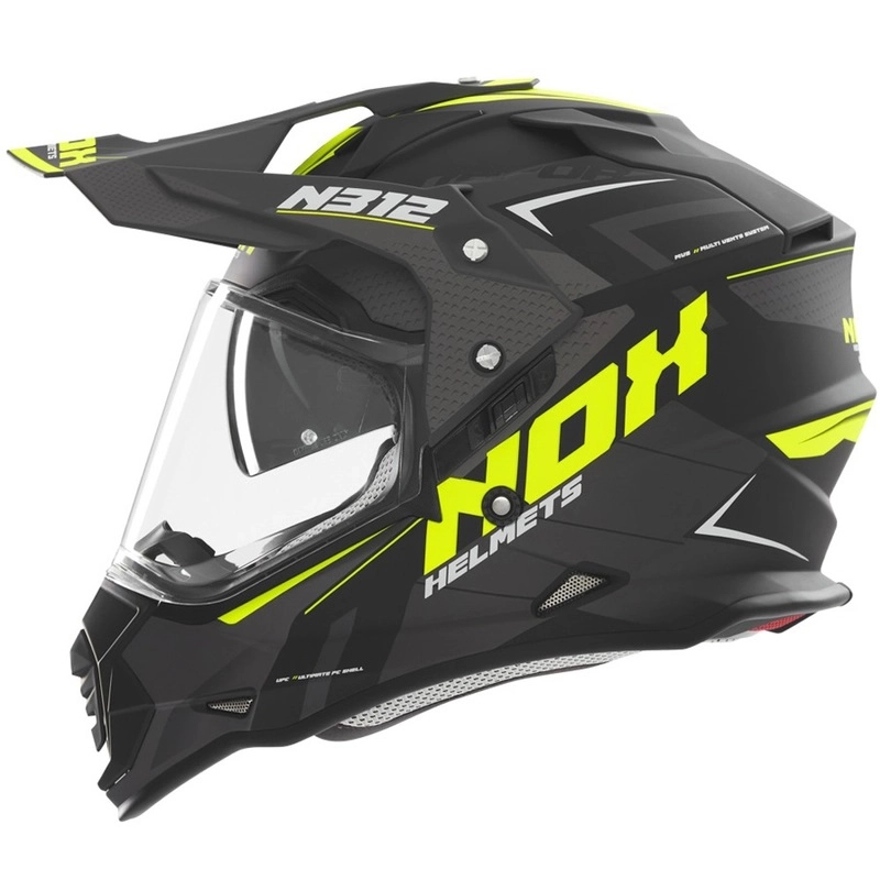 Шлем NOX N312 Vapor Black/Yellow Fluo