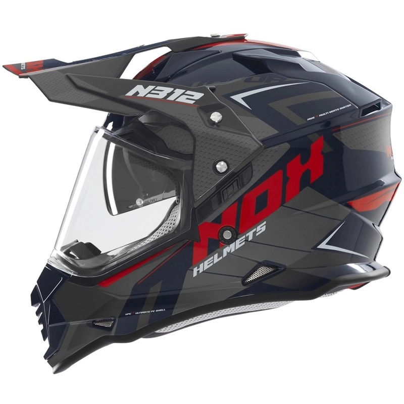 Шолом NOX N312 Vapor Blue/Black/Red