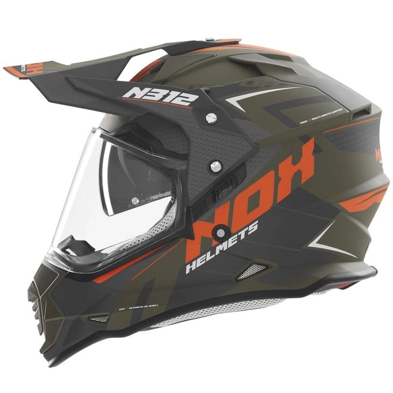 Шолом NOX N312 Vapor Orange/Khaki/Gray
