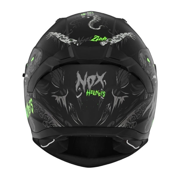 Шолом NOX N401 Zumbi Black/Green Fluo