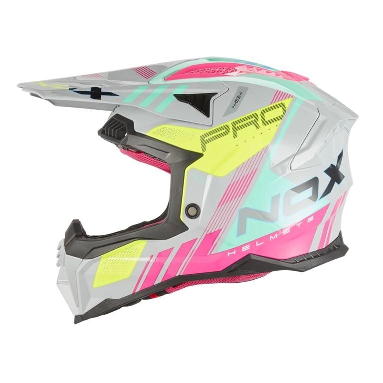 Шолом NOX N634 Storm Grey/Pink/Yellow