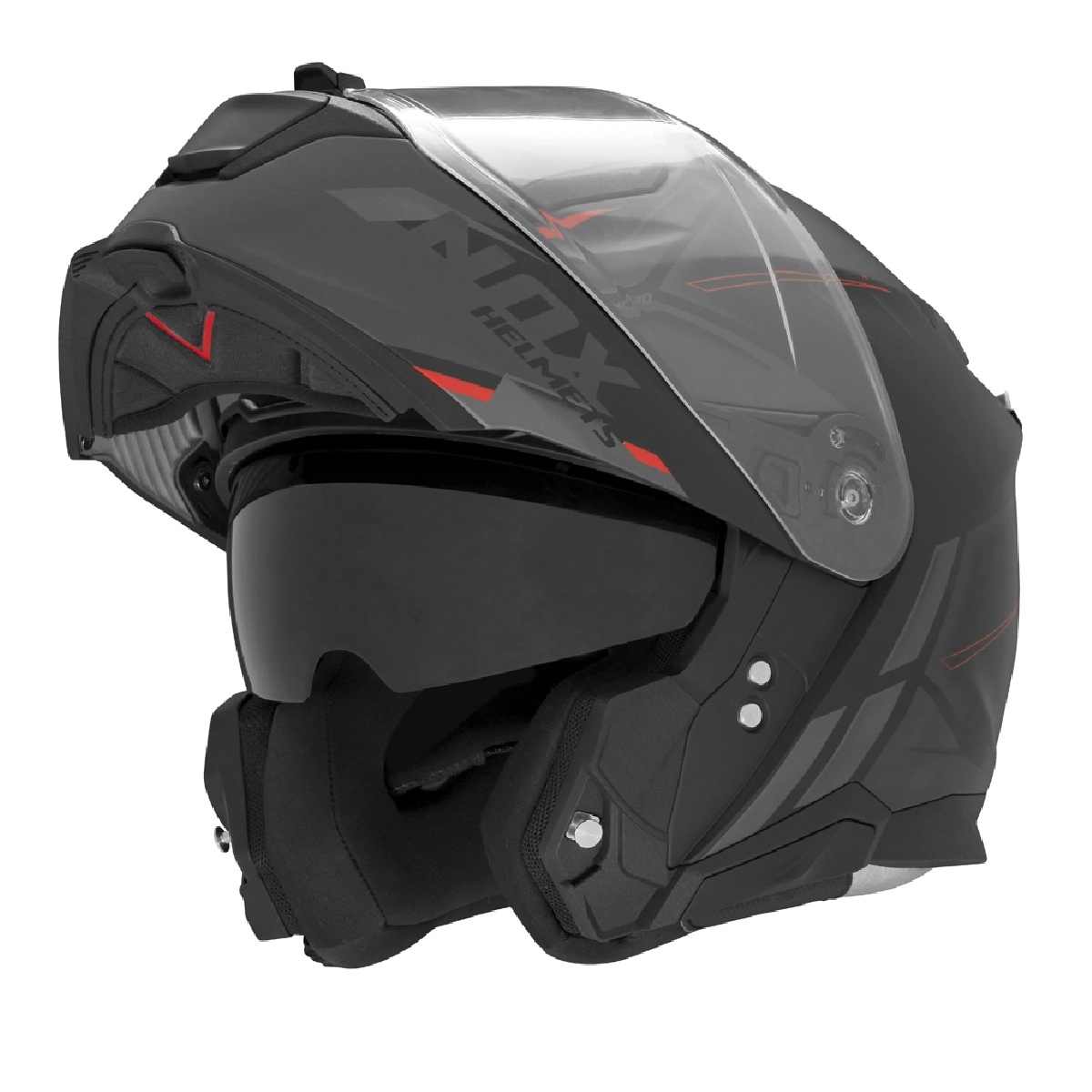 Шолом NOX N967 Synchro Black/Red/Grey
