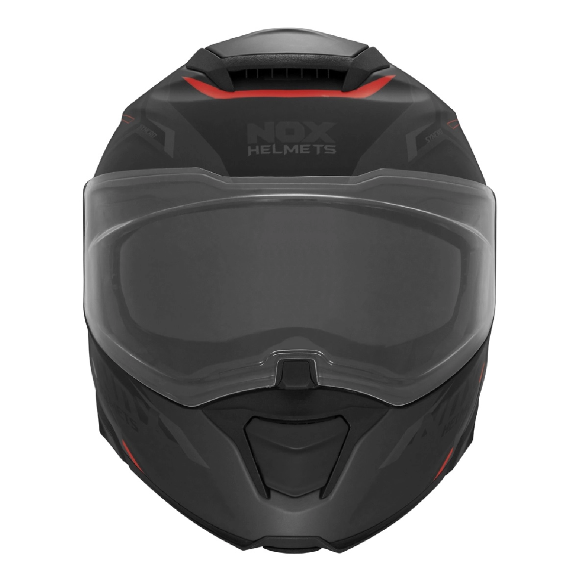Шолом NOX N967 Synchro Black/Red/Grey