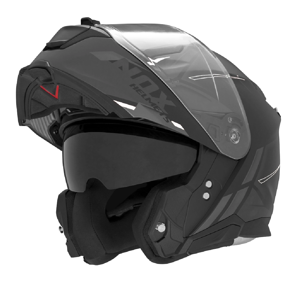 Шлем NOX N967 Synchro Black/White/Grey