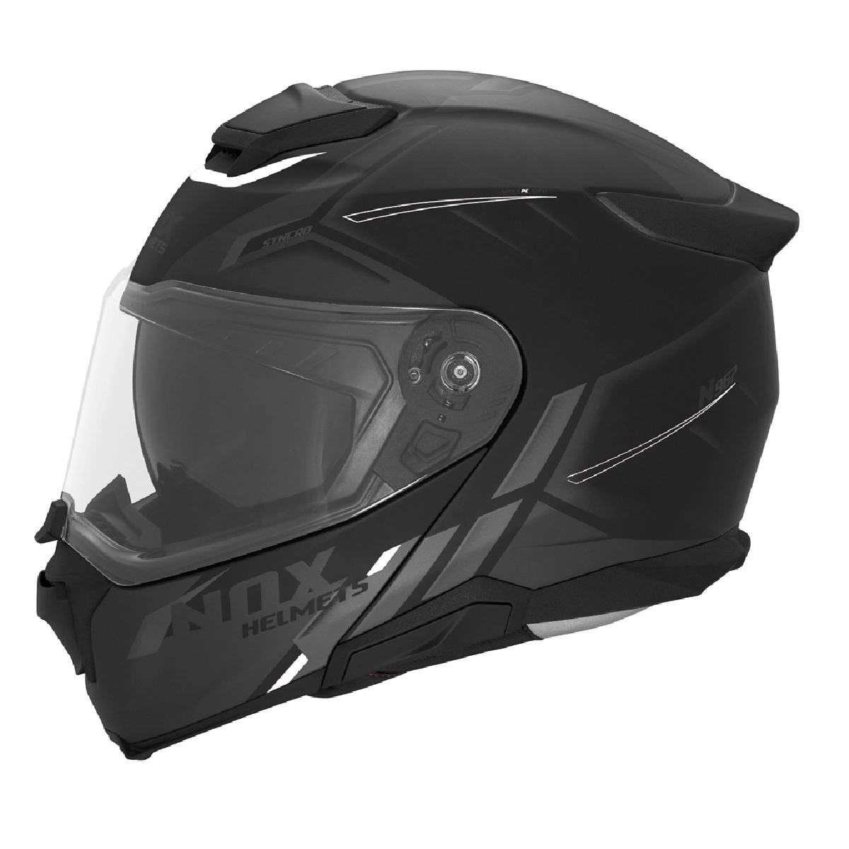 Шлем NOX N967 Synchro Black/White/Grey