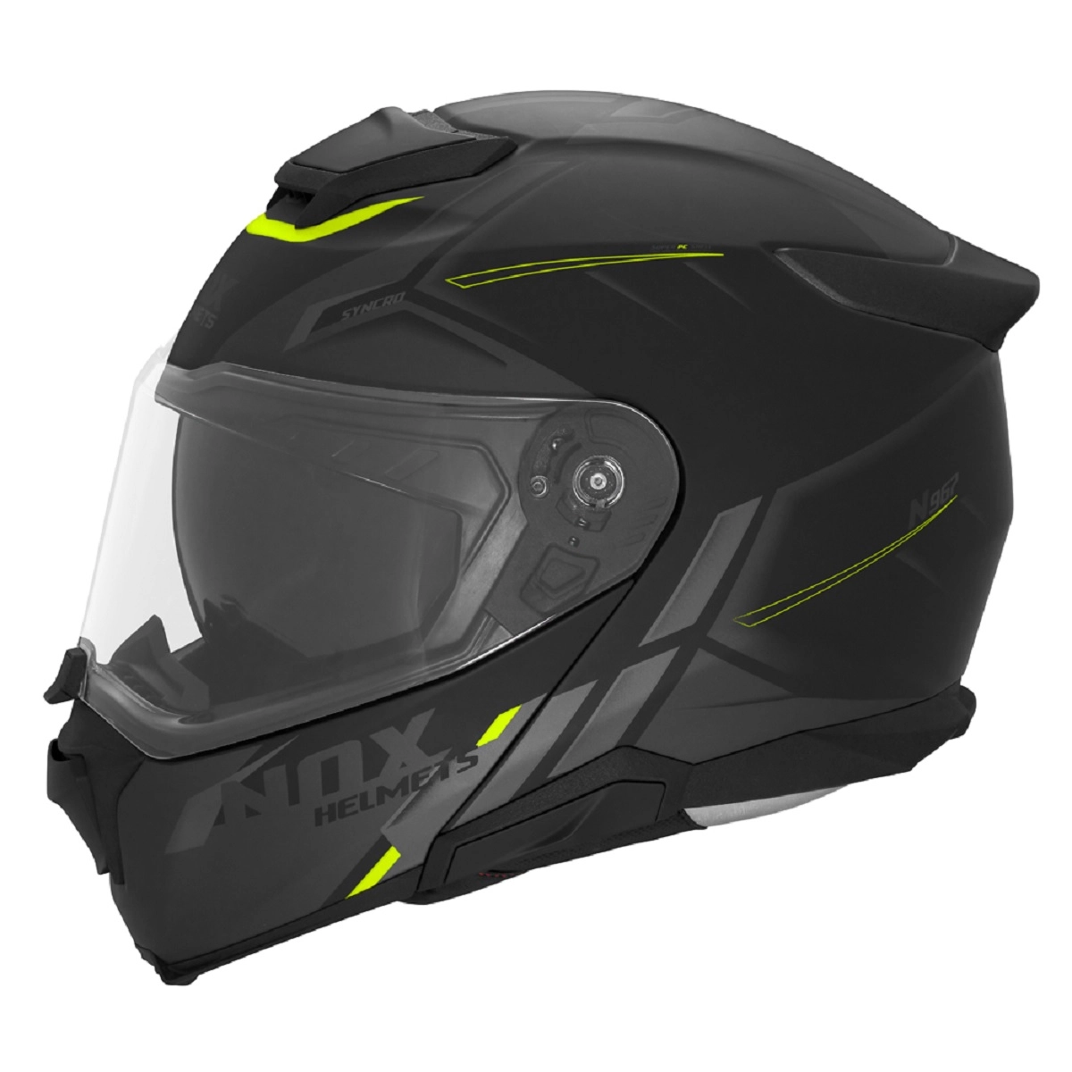 Шолом NOX N967 Synchro Black/Yellow/Grey