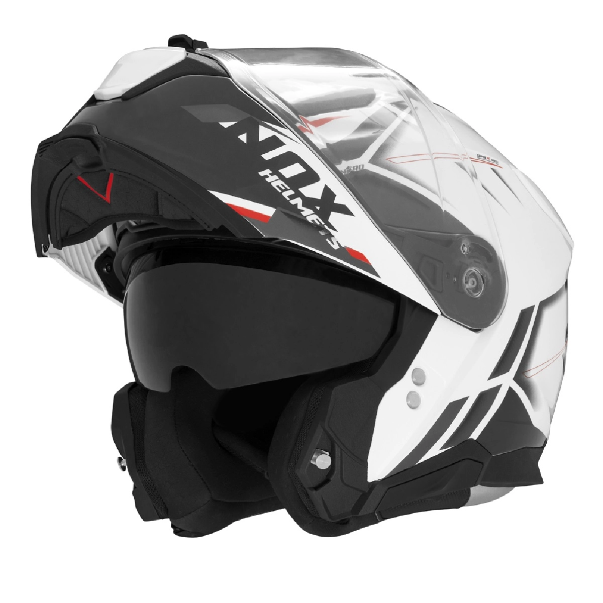 Шолом NOX N967 Synchro White/Red