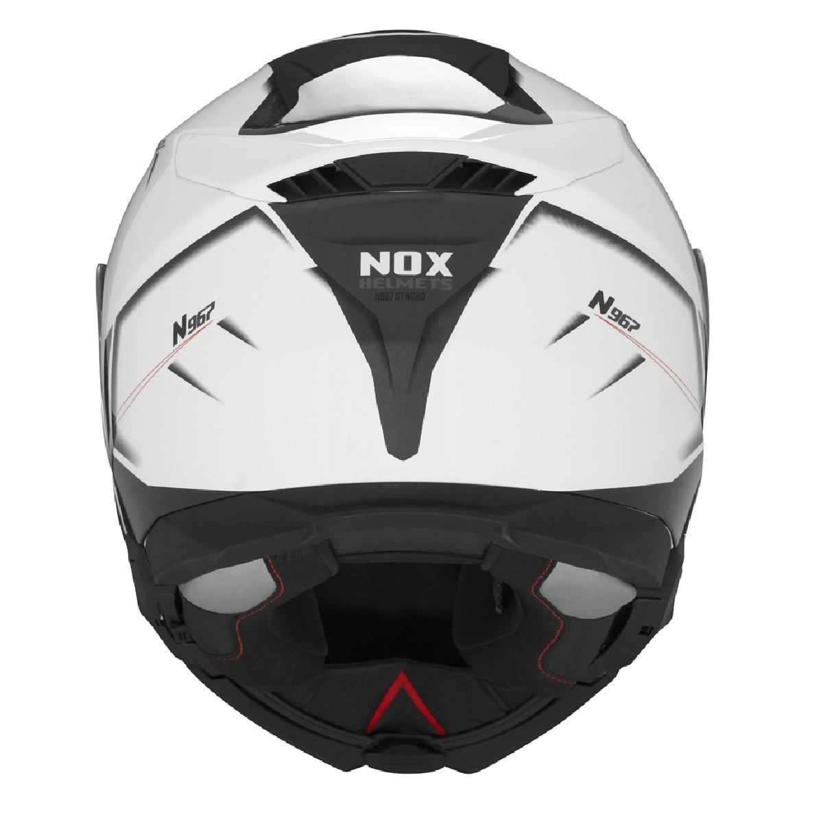 Шолом NOX N967 Synchro White/Red