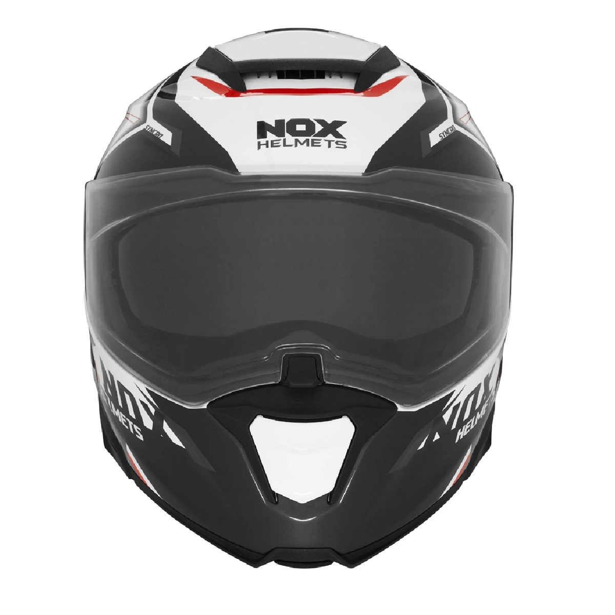 Шолом NOX N967 Synchro White/Red