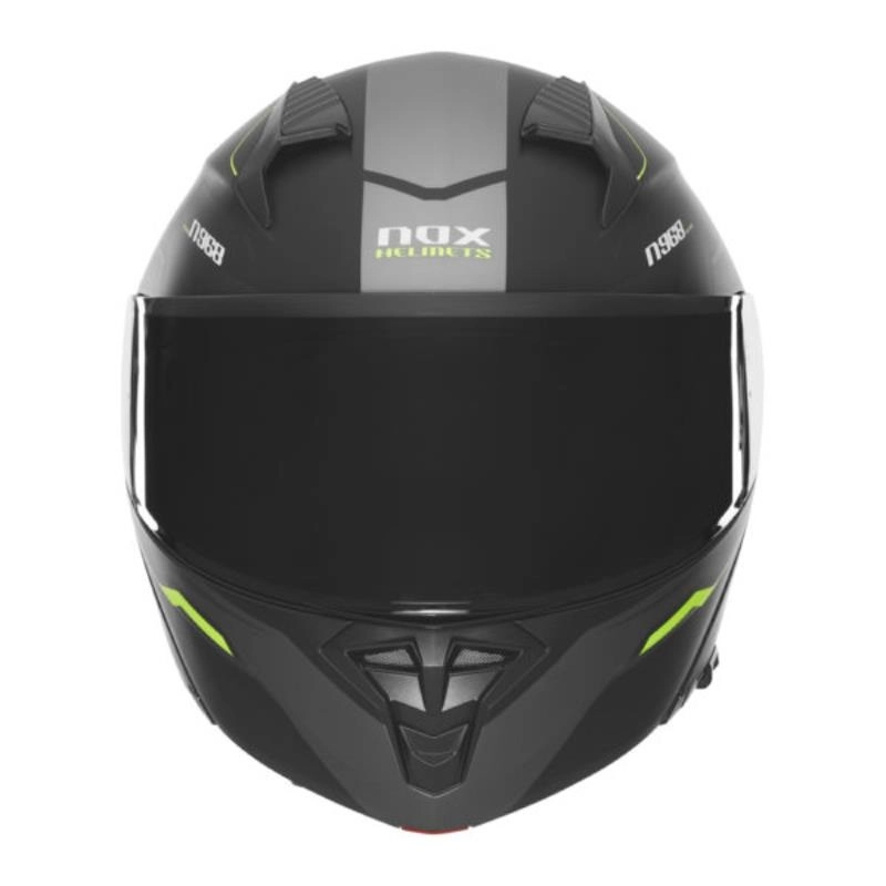 Шолом NOX N968 Ultra Black/Yellow Fluo