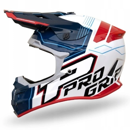Шолом Progrip PG3080 Blue/White/Red