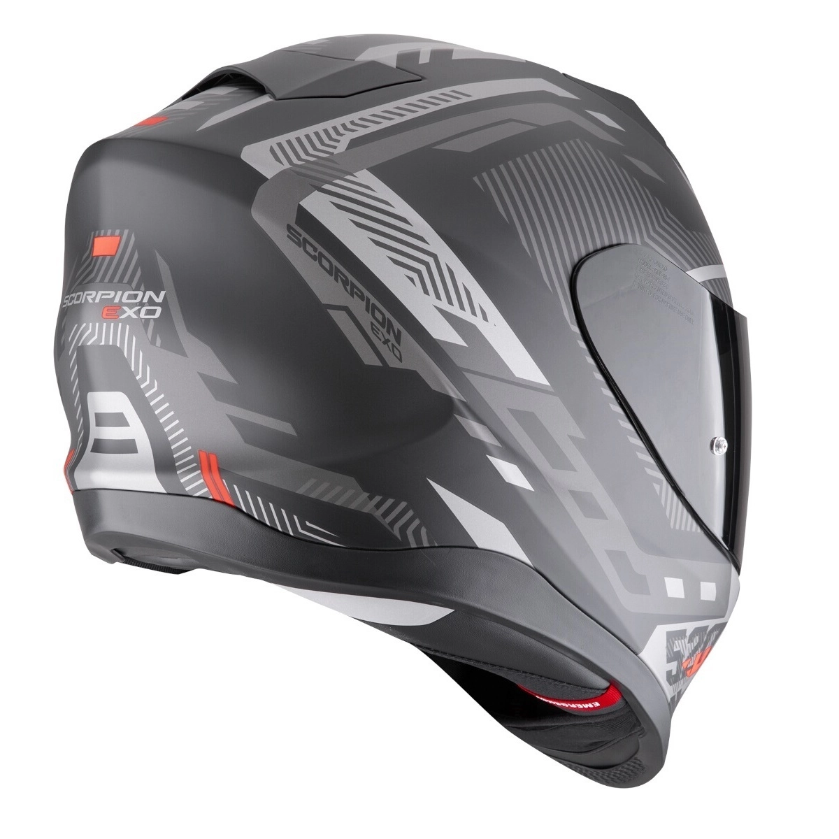 Шолом Scorpion EXO-520 Evo Air Ranka Black/Silver/Red