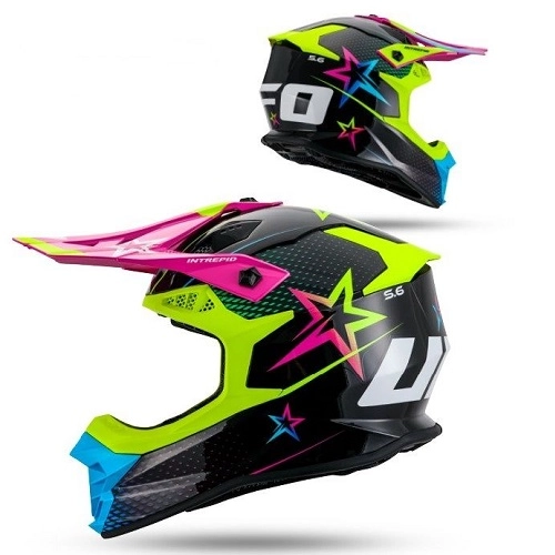 Шолом UFO Intrepid Black/Gold/Pink