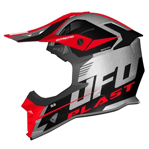 Шолом UFO Intrepid Black/Silver/Red