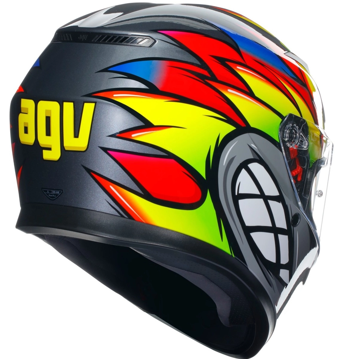 Шолом AGV K3 Birdy 2.0 Grey/Yellow/Red