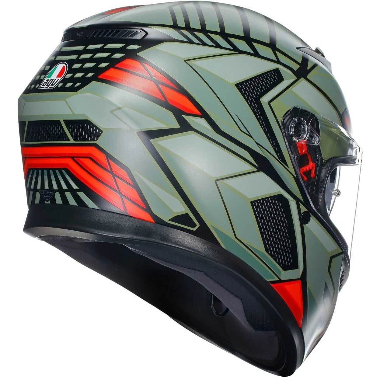 Шолом AGV K3 Decept Black/Green/Red