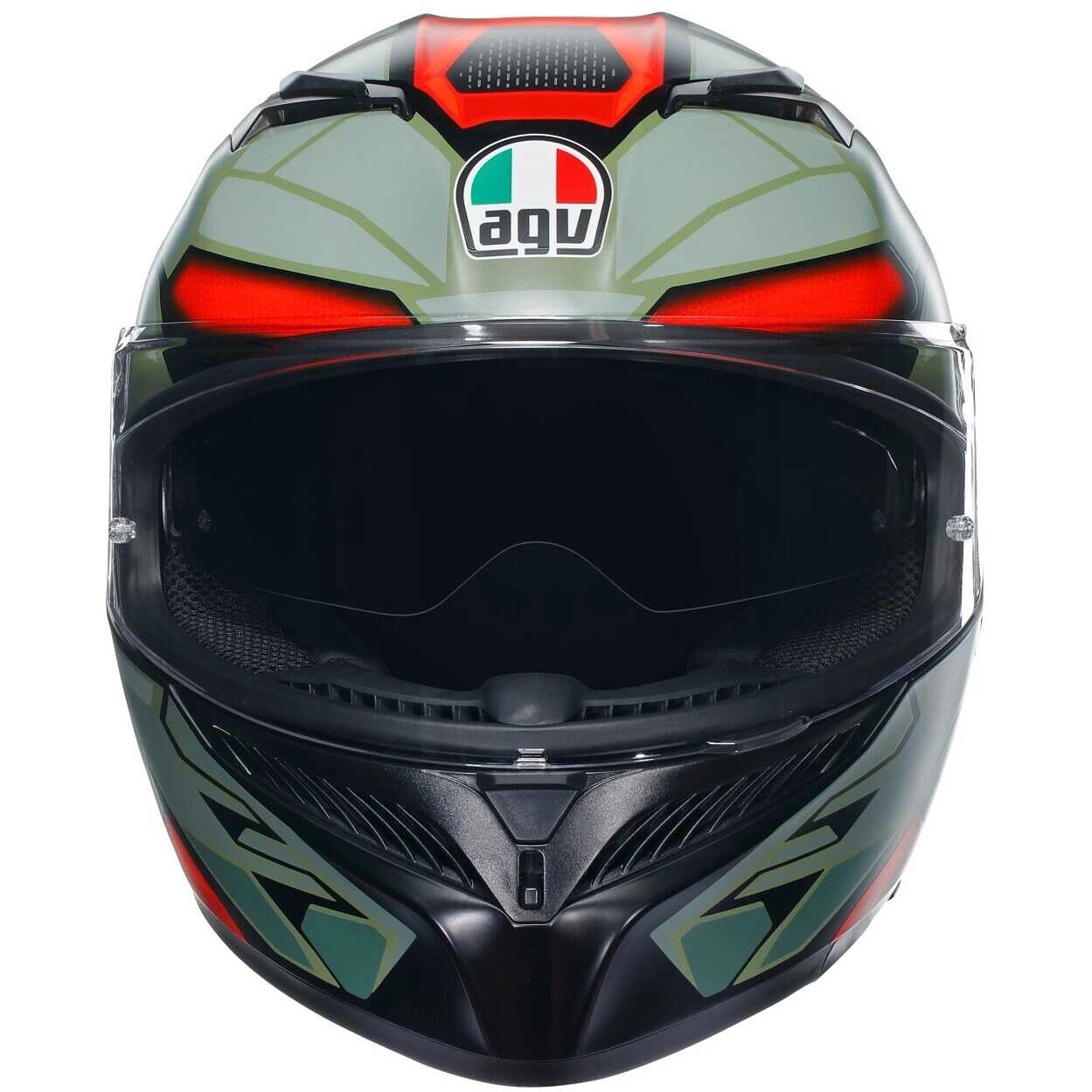 Шолом AGV K3 Decept Black/Green/Red