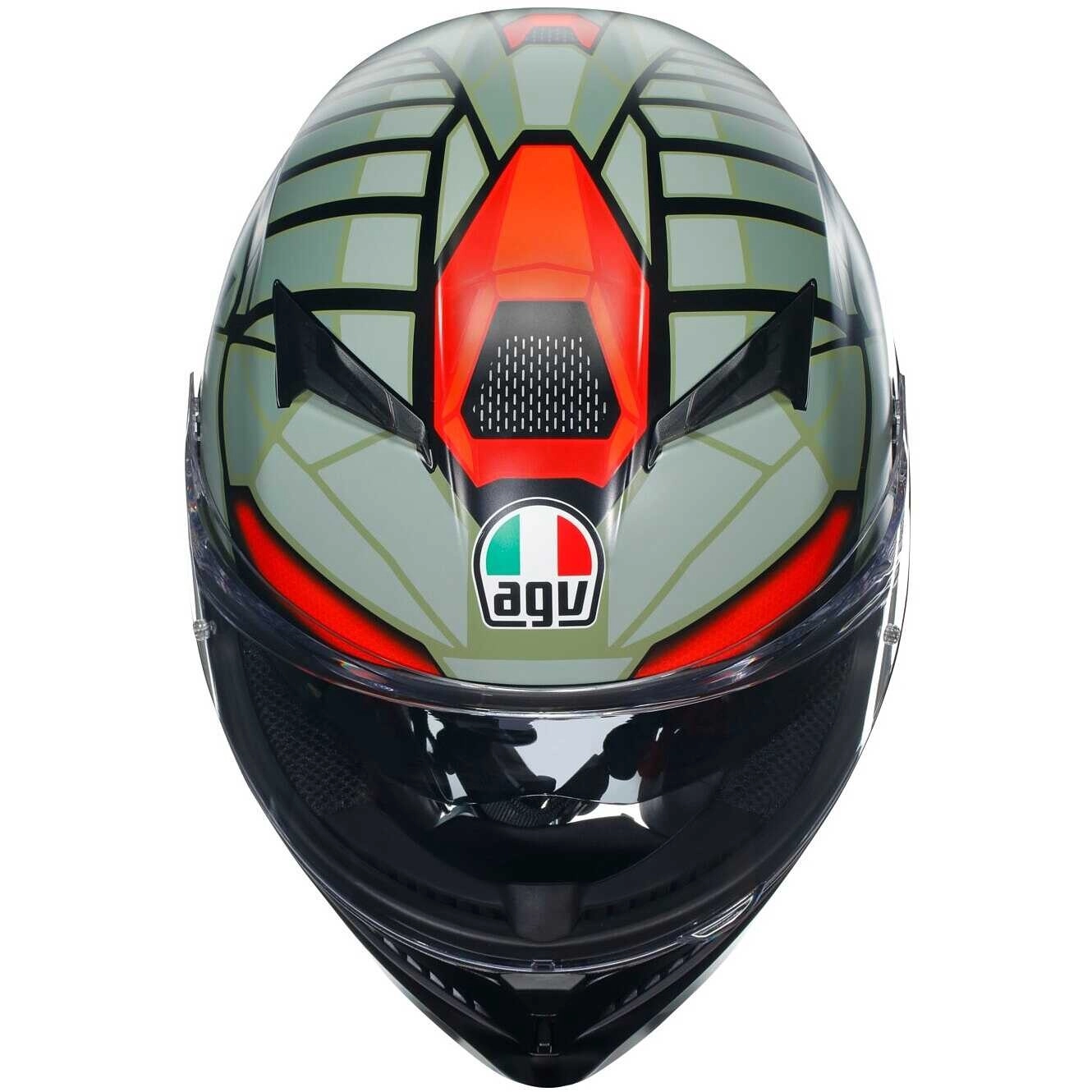Шолом AGV K3 Decept Black/Green/Red