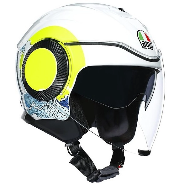 Шолом AGV Orbyt E2205 Sunset White/Yellow