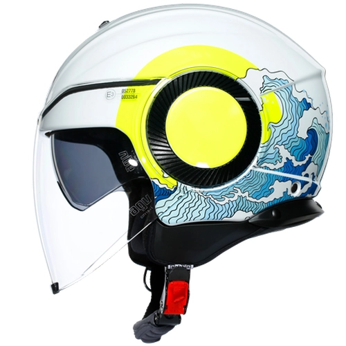 Шолом AGV Orbyt E2205 Sunset White/Yellow