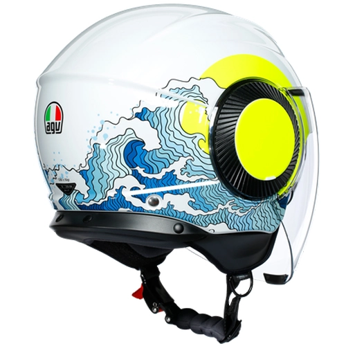 Шолом AGV Orbyt E2205 Sunset White/Yellow