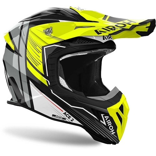 Шолом Airoh Aviator Ace 2 Engine Black/Grey/Yellow