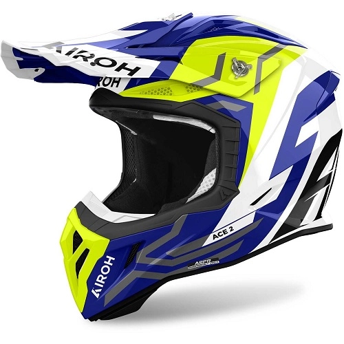 Шолом Airoh Aviator Ace 2 Ground White/Blue/Yellow