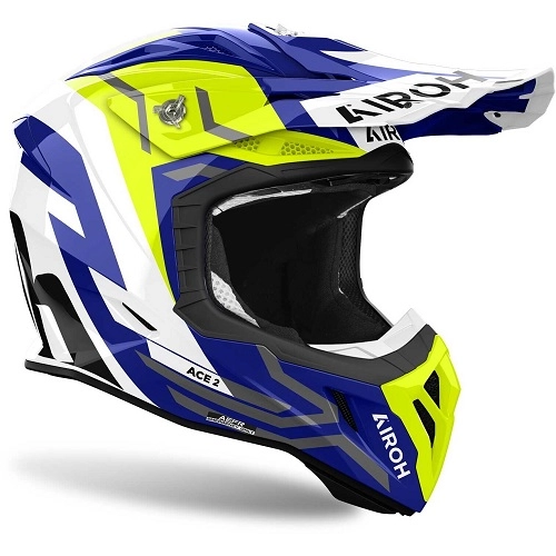 Шолом Airoh Aviator Ace 2 Ground White/Blue/Yellow