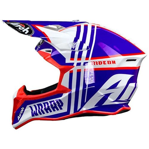 Шолом Airoh Wraap Broken Blue/Red Gloss