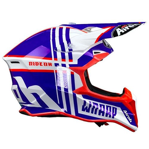 Шолом Airoh Wraap Broken Blue/Red Gloss